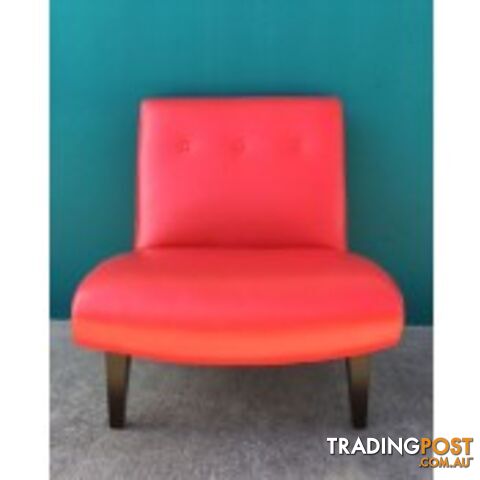 Full Leather Relax Chair / Single Sofa in Red