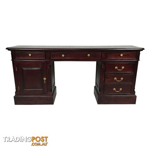 Solid Mahogany Wood Long Writing Desk - photo 3 of 7