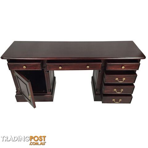 Solid Mahogany Wood Long Writing Desk - photo 5 of 7