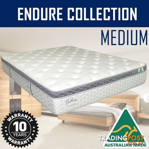 Australian Made Pillow Top Spring Mattress - 10 Years Warranty - Queen Size -...