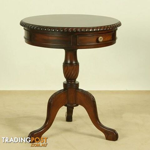 Solid Mahogany Wood 90 cm Round Table