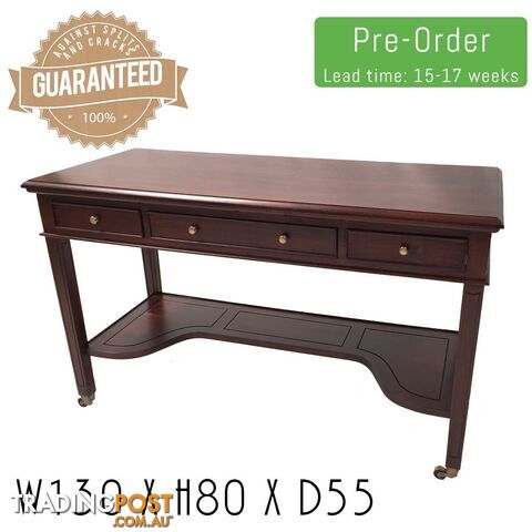 Solid Mahogany Wood Writing Desk