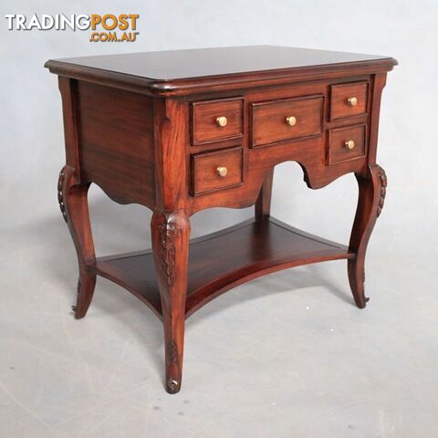 Solid Mahogany Wood Semi Round Hall Table / Low boy