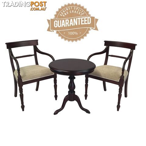 Solid Mahogany Wood Table Set with Arm chair and Dining Chair