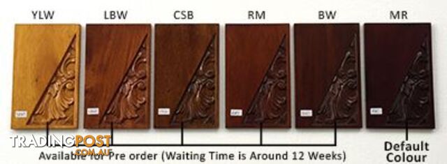 Solid Mahogany Wood 110 cm Pedestal Leg Round Dining Table