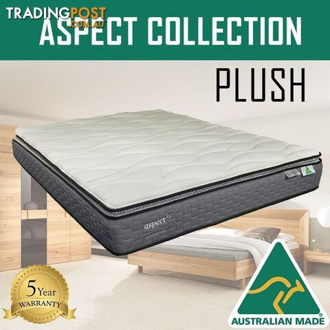 Australian Made Pillow Top Spring Mattress - 5 Years Warranty - Single Size - ASPECT - photo 2 of 3