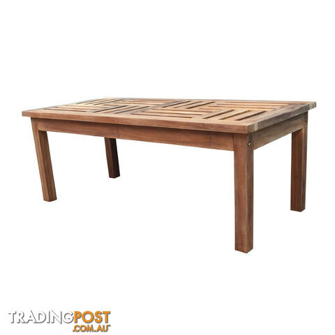 Solid Teak Wood Rectangular Garden Coffee Table - Outdoor Furniture Collection