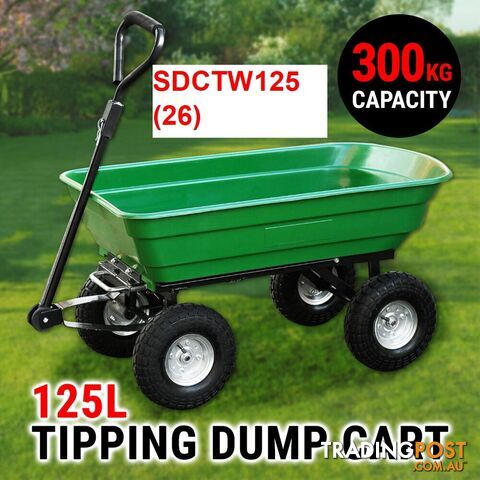 DUMP CART – 300kg 125L Trailer Tipping Wheelbarrow Part No.: SDCTW125 Code 26