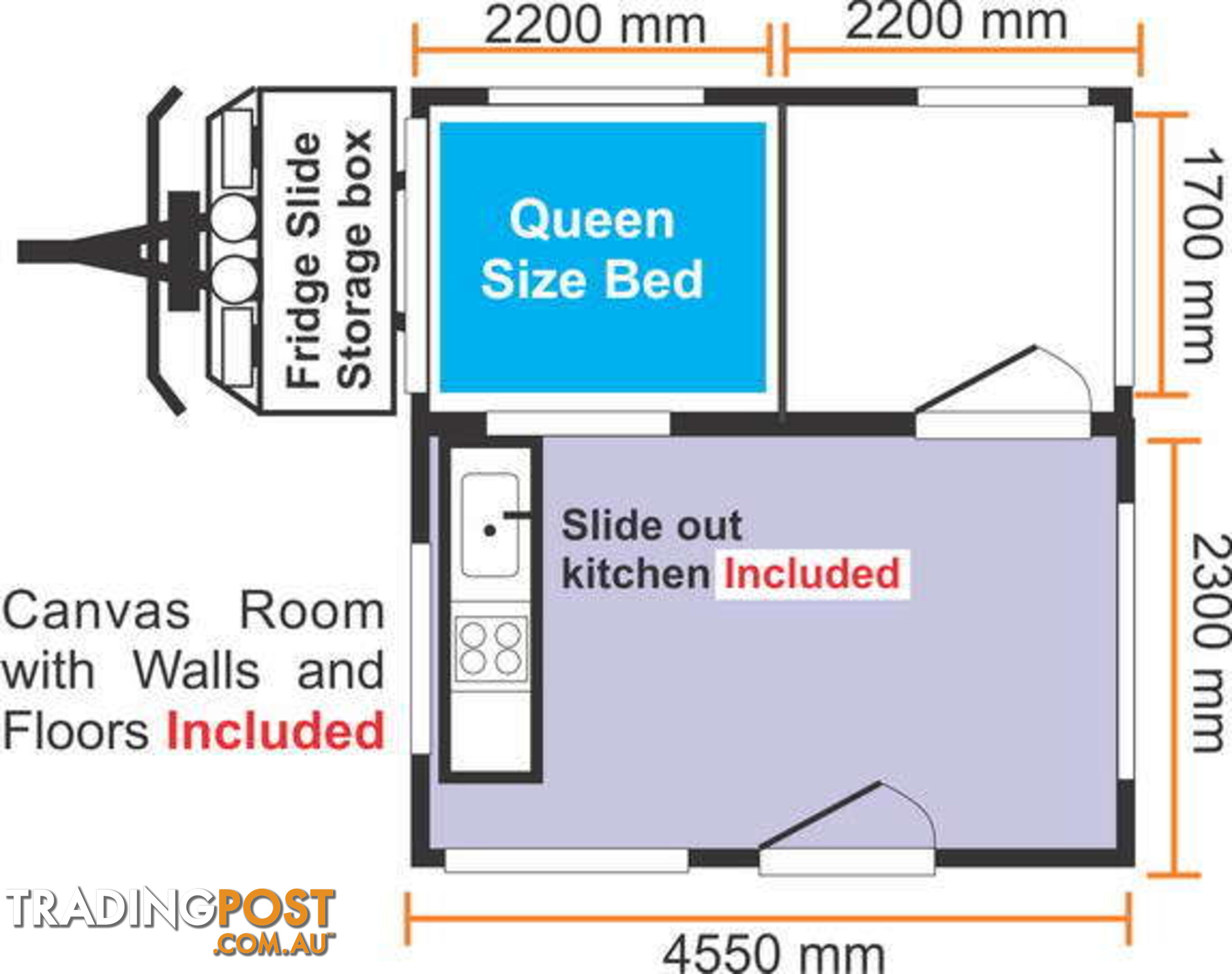 Extremo | Hard Floor Rear Fold Camper Trailer