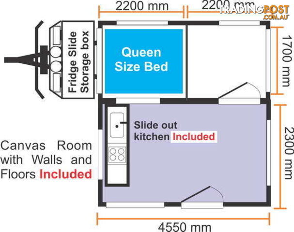 Extremo | Hard Floor Rear Fold Camper Trailer