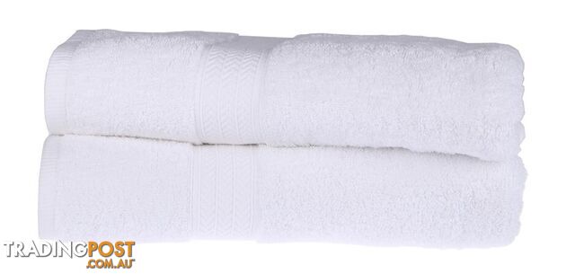 10 x GRAND HOSPITALITY Bath Towels, 100% Cotton, White, Incl: 2 x Body Towe