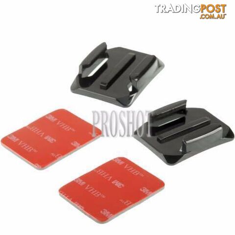 2xCurved Surface+2 x 3M VHB Adhesive Sticky Mount for GoPro Hero