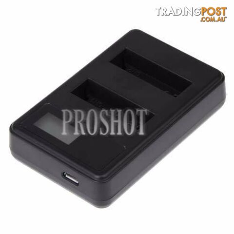 LCD Screen Dual Batteries Charger for GoPro HERO4, Displays Charg - photo 3 of 6