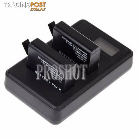 LCD Screen Dual Batteries Charger for GoPro HERO4, Displays Charg - photo 5 of 6