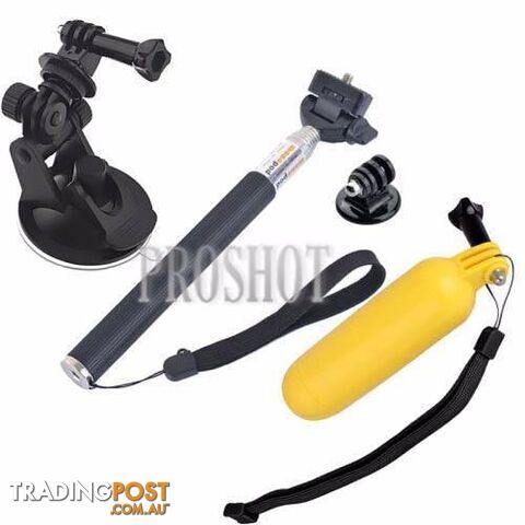 4 in 1 Tripod Mount Adapter + Suction Cup Mount + Floaty Bobb Set