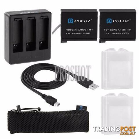 7 in 1 Accessories HERO 4 Charger Combo Kit