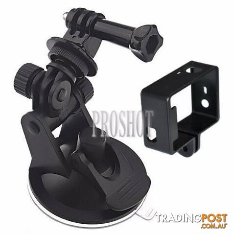 2 in 1 Suction Cup Mount + Frame Mount Set for GoPro HERO4 /3+ /3