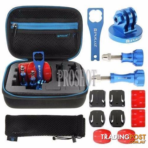 13 in 1 CNC Metal Accessories Combo Kit with EVA Case for GoPro 5
