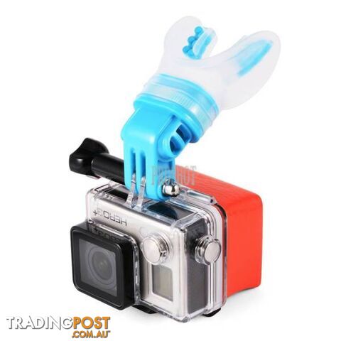 Breathable Mouth Mount+Floaty Blue/Yellow for Gopro Cameras Hero - photo 3 of 10