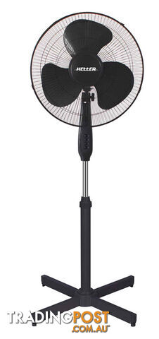 Heller 40cm Pedestal Fan (Black) - PF40B - Heller - H-PF40B