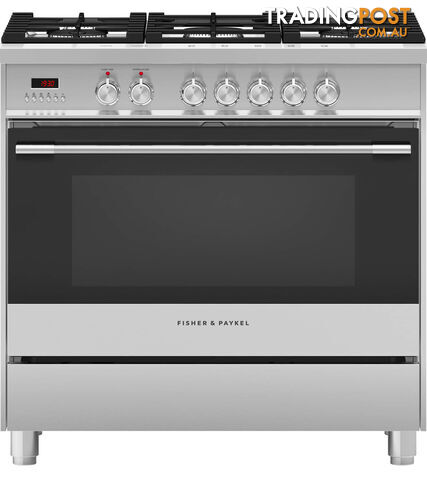 Fisher & Paykel 90cm Freestanding Dual Fuel Cooker - OR90SCG1X1 - Fisher & Paykel - F-OR90SCG1X1