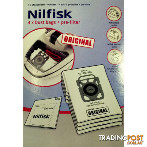 Nilfisk Elite Series Dust Bags - 107407940 - Nilfisk - N-107407940