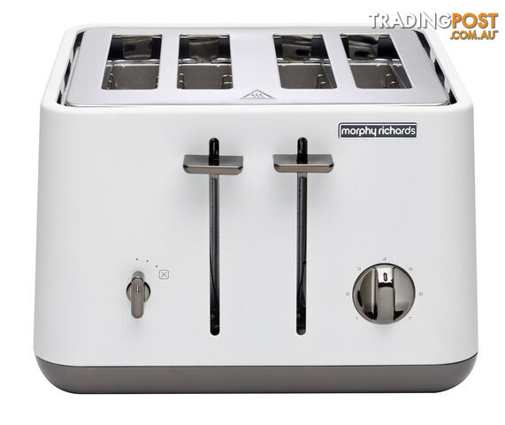 Morphy Richards Aspect Black Chrome 4 Slice Toaster - White - 240024 - Morphy Richards - M-240024