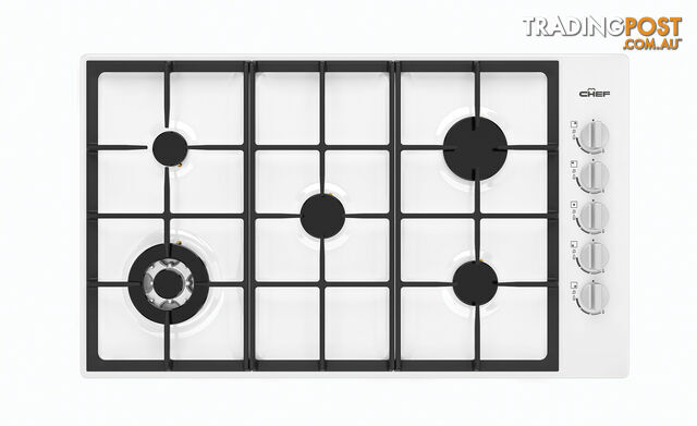 Chef 90cm 5 Burner Gas Cooktop - CHG954WC - Chef - C-CHG954WC