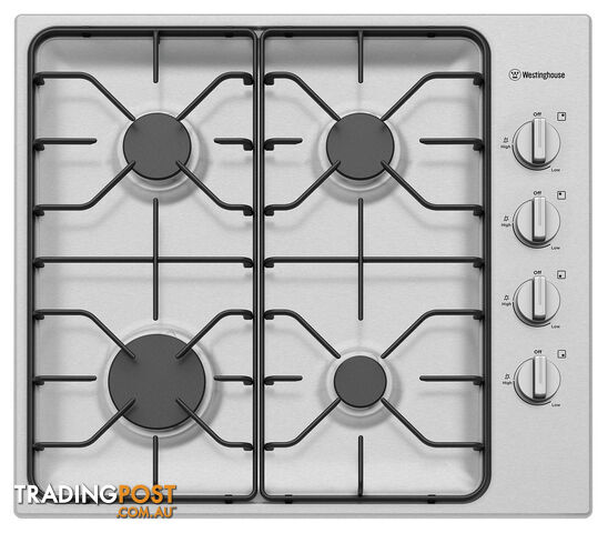 Westinghouse 60cm 4 Burner Gas Cooktop - WHG640SC - Westinghouse - W-WHG640SC