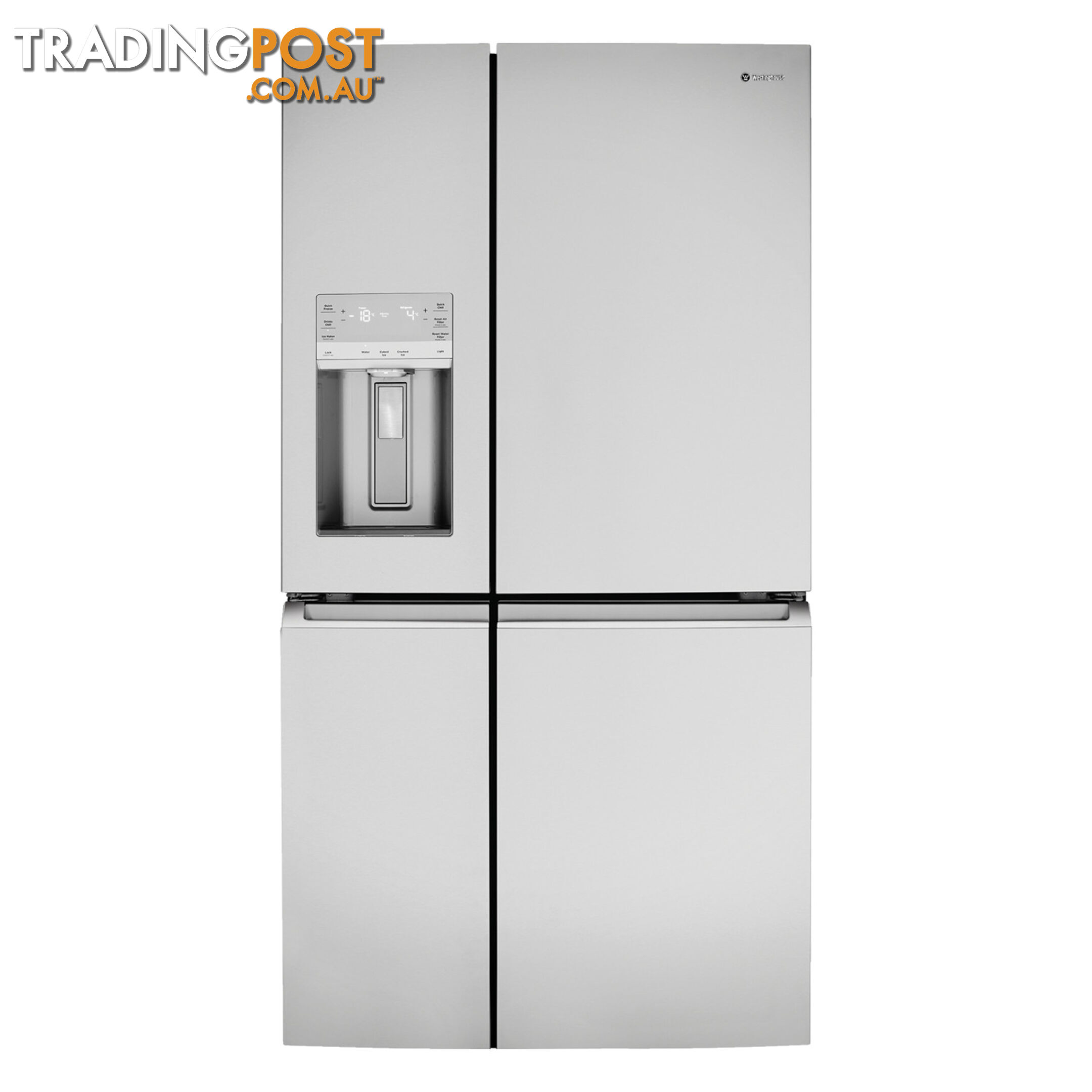 Westinghouse 609L Stainless Steel French Door Frost Free Fridge - WQE6870SA - Westinghouse - W-WQE6870SA