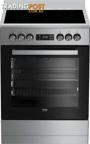 Beko 60cm Vitroceramic Upright Cooker - BFC60VMX1 - Beko - B-BFC60VMX1