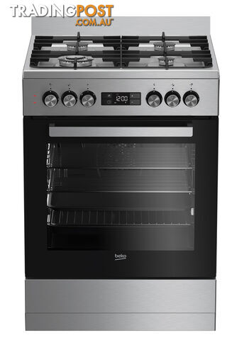 Beko 60cm Dual Fuel Upright Cooker - BFC60GMX - Beko - B-BFC60GMX