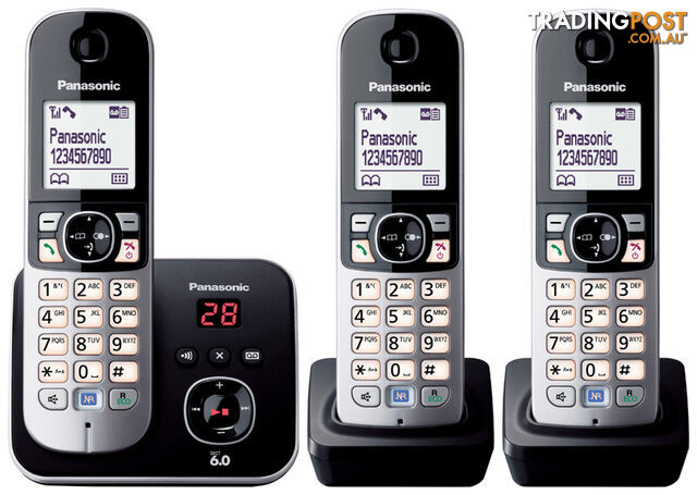Panasonic DECT Cordless Phone System - KX-TG6823ALB - Panasonic - P-KX-TG6823ALB