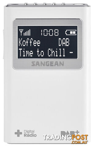 Sangean DAB+/FM Pocket Radio - DPR-39WH - Sangean - S-DPR39WH