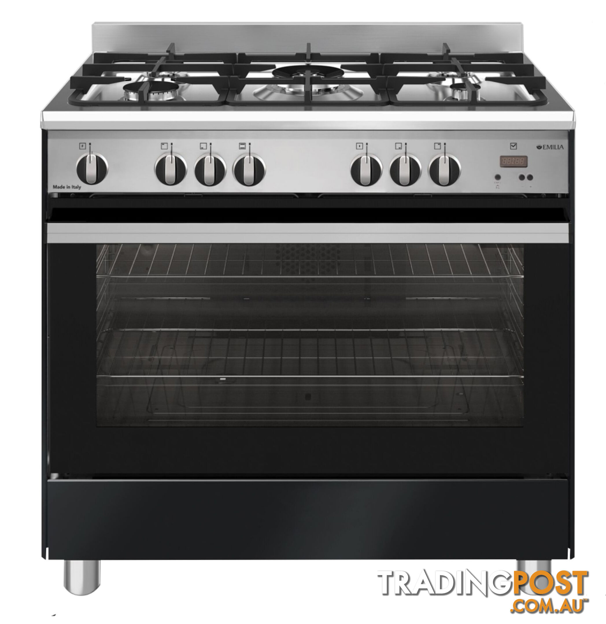 Emilia 90cm Gas Cooker - Black - EM965GGN - Emilia - E-EM965GGN