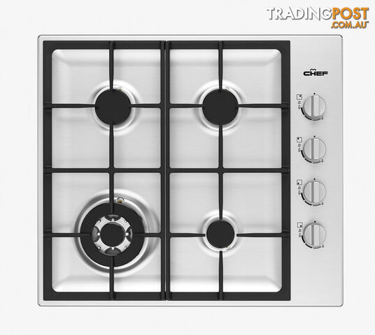 Chef 60cm 4 Burner Gas Cooktop - CHG644SC - Chef - C-CHG644SC