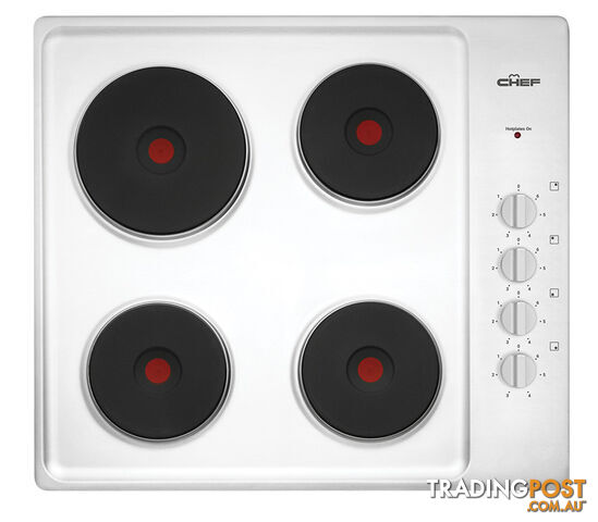 Chef 60cm 4 Zone Electric Solid Cooktop - CHS642SB - Chef - C-CHS642SB