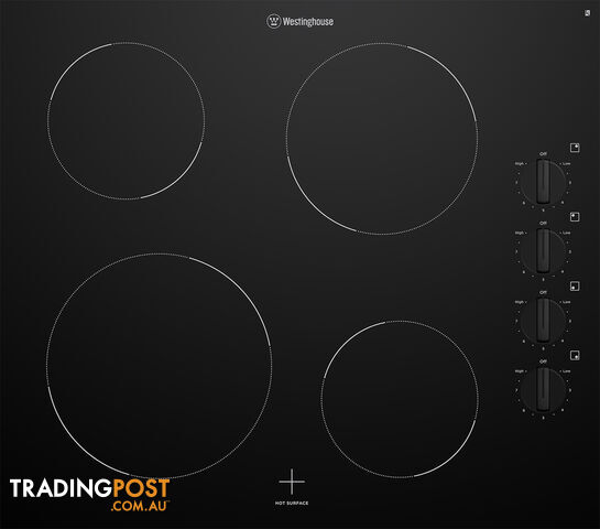 Westinghouse 60cm 4 Zone Ceramic Cooktop - WHC642BC - Westinghouse - W-WHC642BC