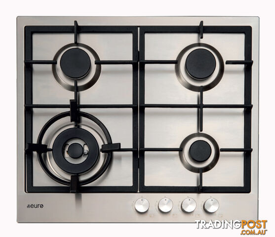 Euro Appliances 60cm Gas Slimline Cooktop - E60CTWX - Euro Appliances - E-E60CTWX