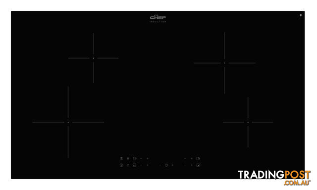 Chef 60cm 4 Zone Induction Cooktop - CHI944BB - Chef - C-CHI944BB