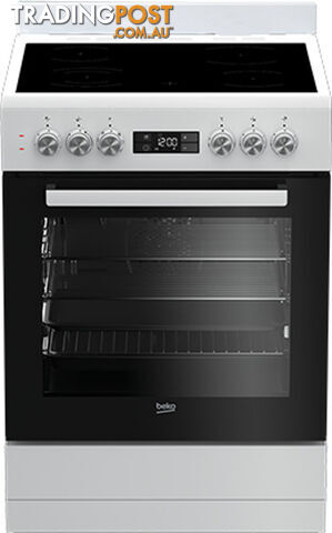 Beko 60cm Vitroceramic Upright Cooker - BFC60VMW1 - Beko - B-BFC60VMW1