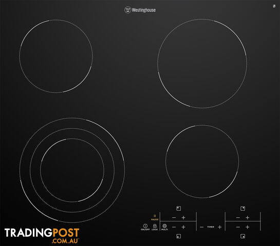 Westinghouse 60cm 4 Zone Ceramic Cooktop - WHC643BC - Westinghouse - W-WHC643BC