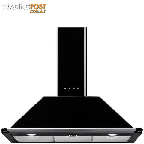 Smeg 90cm Wallmount Rangehood - KT90BLA - Smeg - S-KT90BLA