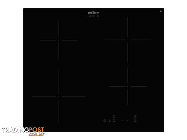 Chef 60cm 4 Zone Induction Cooktop - CHI644BB - Chef - C-CHI644BB