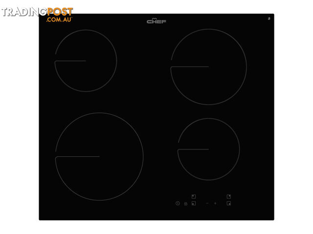 Chef 60cm 4 Zone Ceramic Cooktop - CHC644BB - Chef - C-CHC644BB