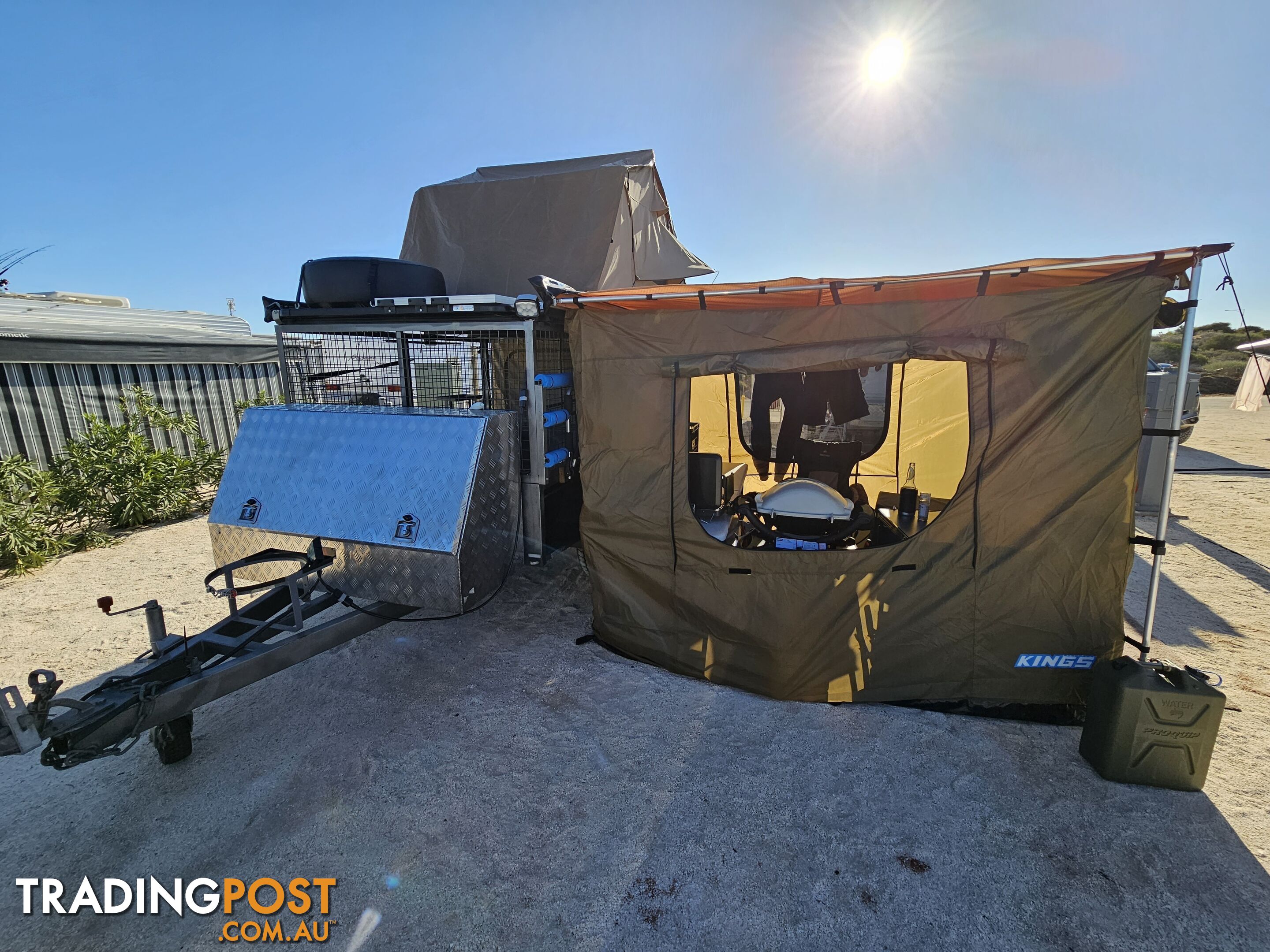 Trailer, Rooftop Tent and Kayak - Camper