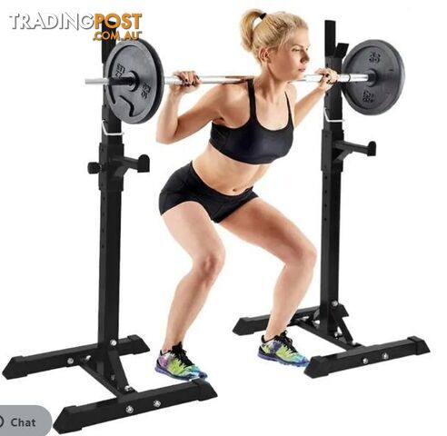 squat rack with bar