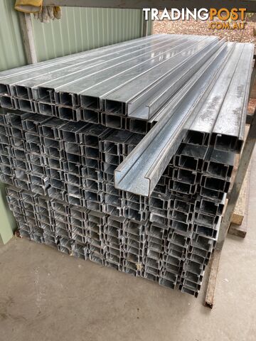 Galvanised C-Channel/ Purlins. 75 x 45 x 2400 long