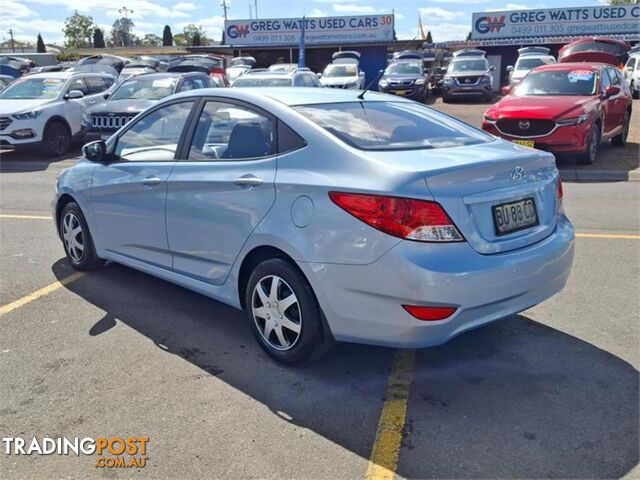 2012 HYUNDAI ACCENT ACTIVE RB 4D SEDAN