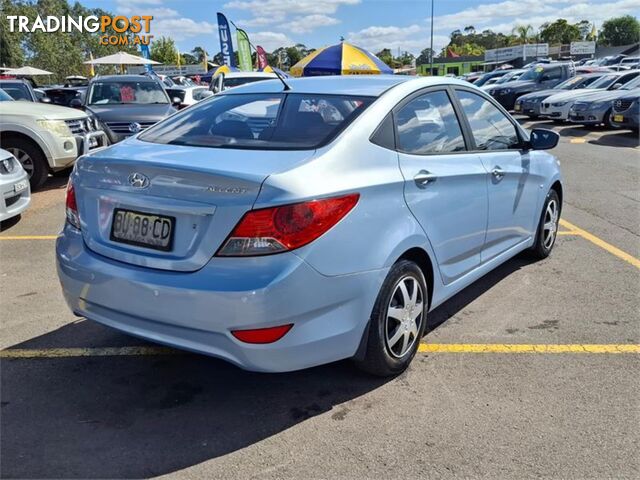 2012 HYUNDAI ACCENT ACTIVE RB 4D SEDAN